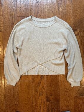 Lululemon Reversible Crossover Sweater Cream Size 6